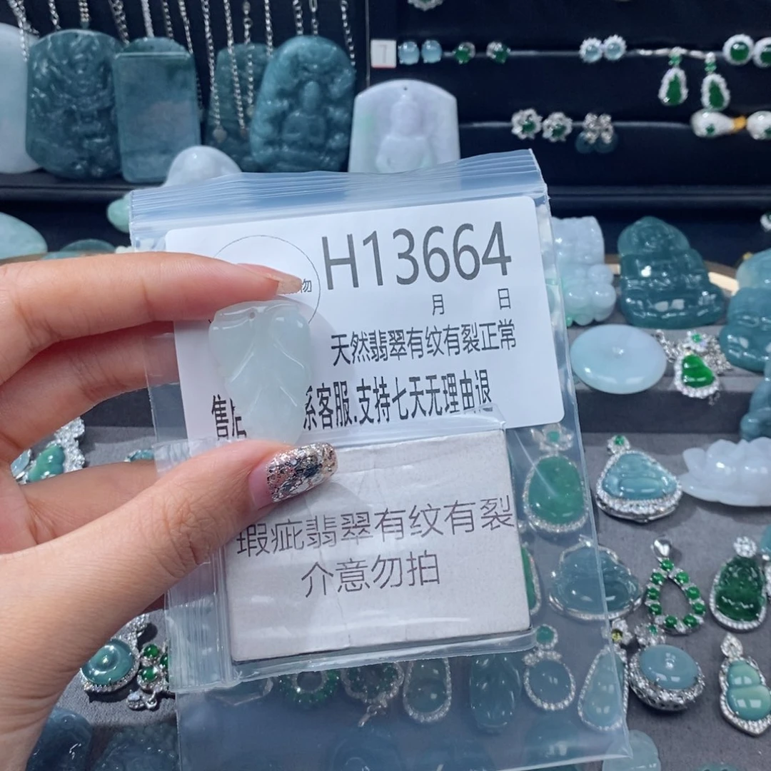 翡翠未镶嵌颈饰吊坠112