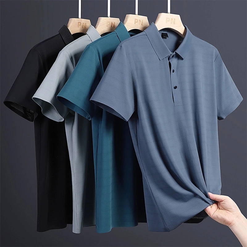 D&Wpolo衫短袖t恤夏季冰丝薄款翻领半袖商务休闲潮牌衣服商务领