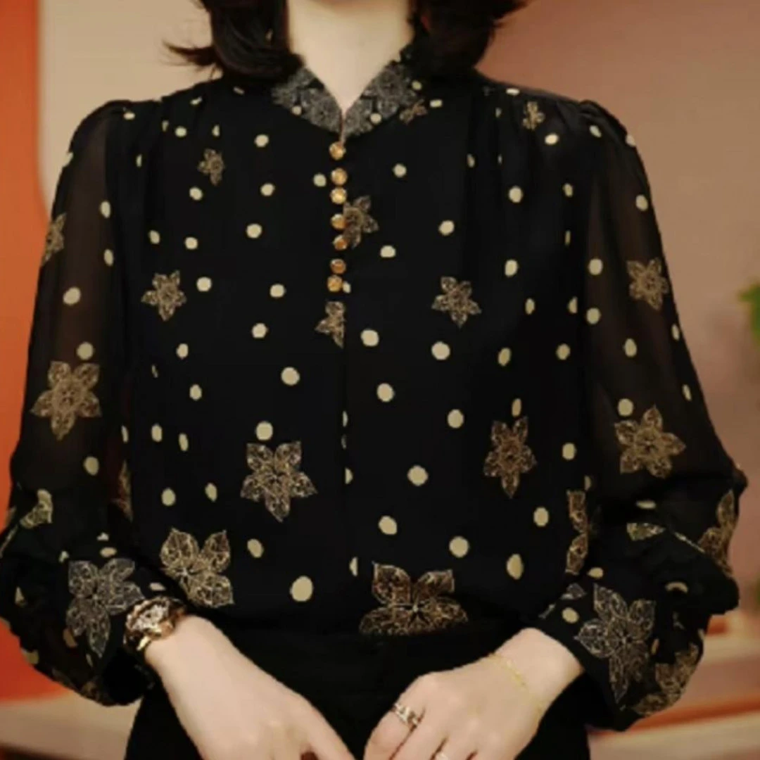 2025年早春新款轻奢优雅洋气减龄时尚百搭显瘦长袖衬衫