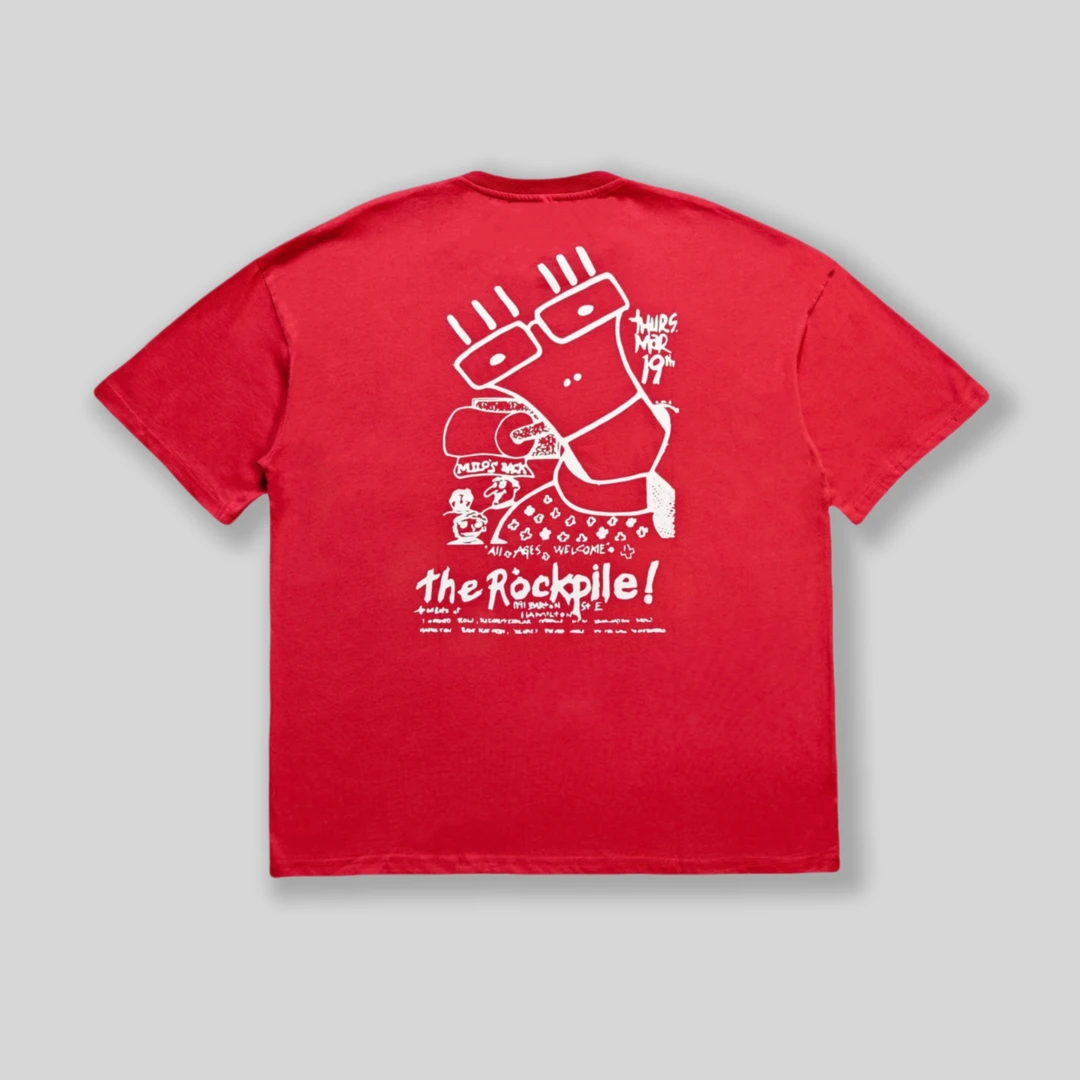 潮牌薄款时尚卡通人物线描印花T恤夏季宽松纯棉凉爽潮流短袖T恤