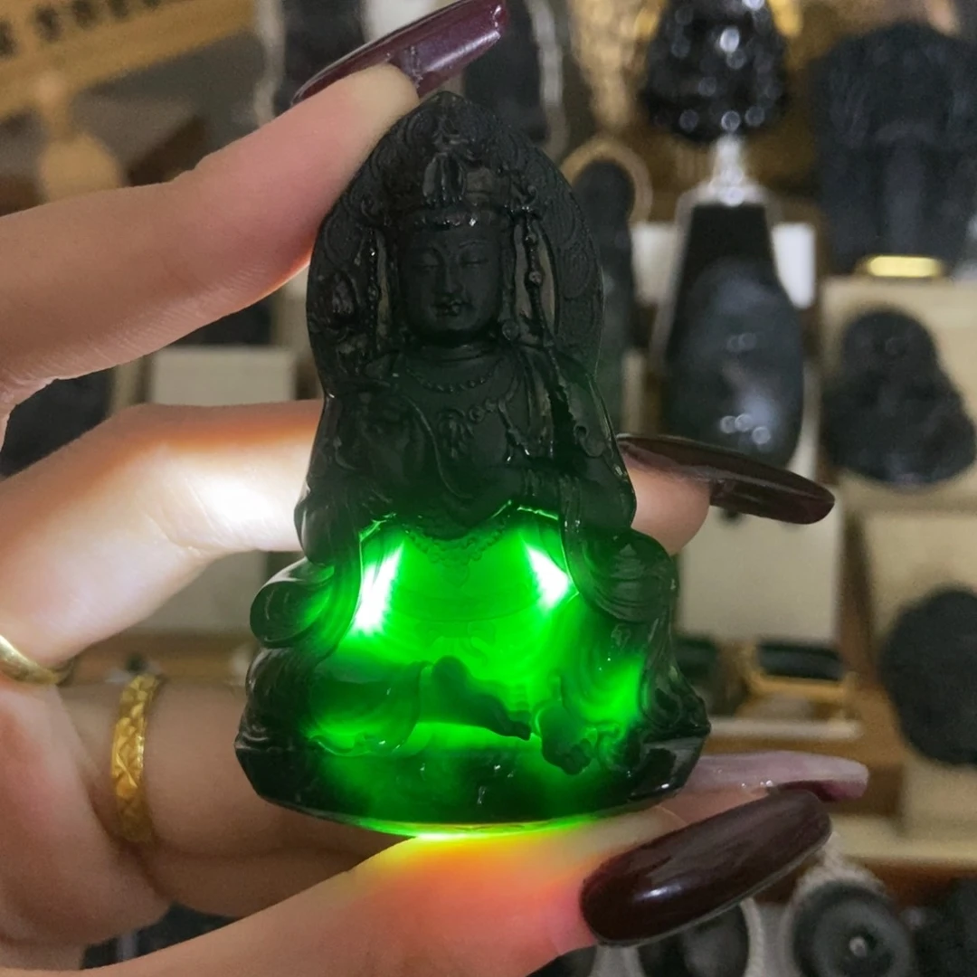 颈饰未镶嵌翡翠有**话观音