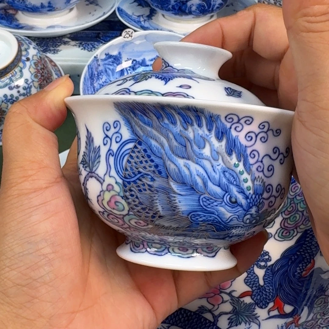 景德镇纯手绘茶具圆圆298