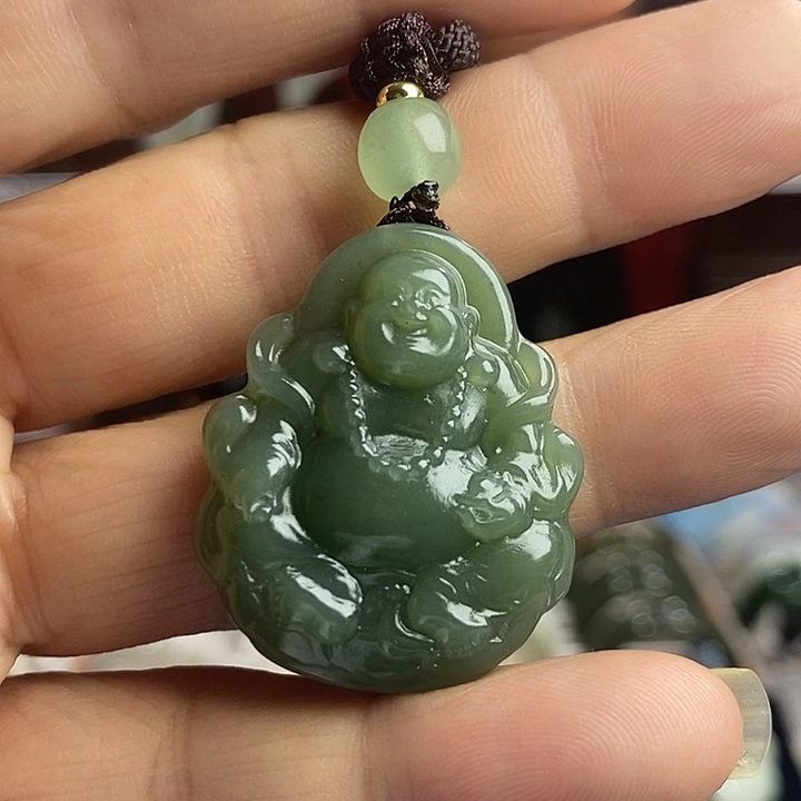 和田玉银S925镶嵌把件