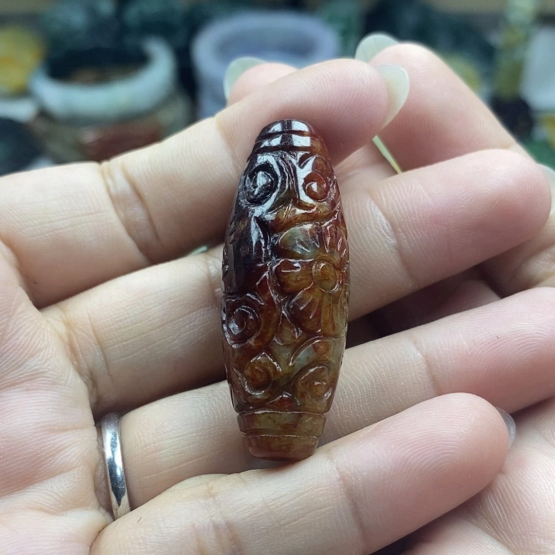 翡翠未镶嵌颈饰心*桶珠