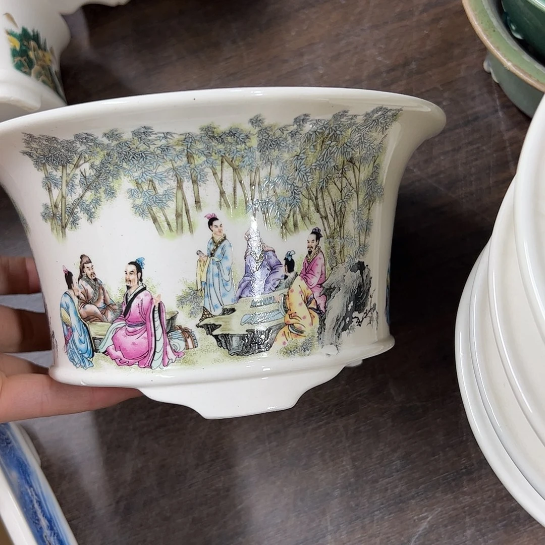 紫砂花盆242号瑕疵20/10cm