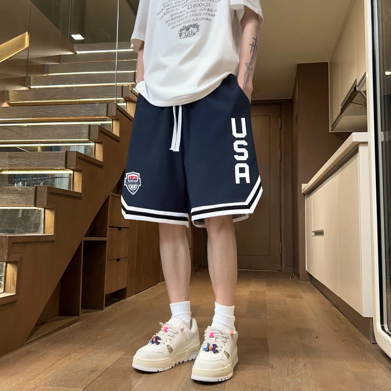 夏季篮球裤运动短裤男冰丝速干宽松休闲裤学生青少年薄款透气裤子
