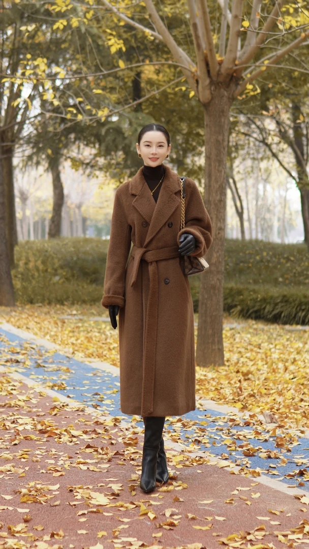 【皇室婴驼】羊驼中的天花板大衣超御寒保暖带里衬加厚801长款大衣