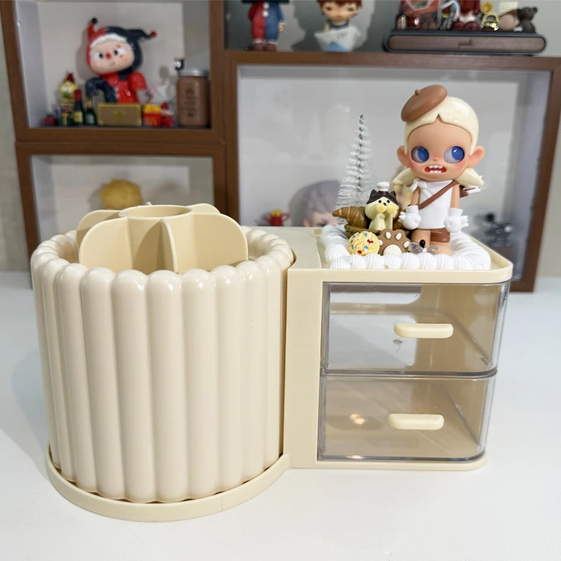 【旋转笔筒】Bire现场拆袋奶油胶旋转笔筒