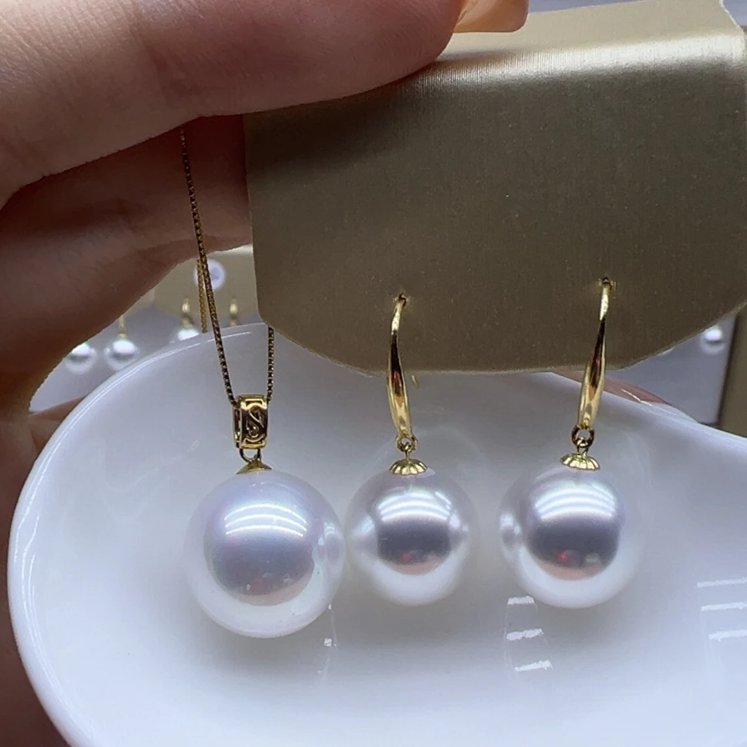 淡水珍珠吊坠(赠链)18K金镶嵌