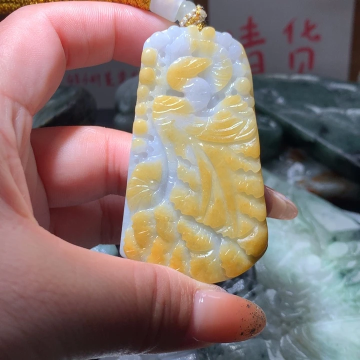 翡翠未镶嵌颈饰保真天然A货翡翠