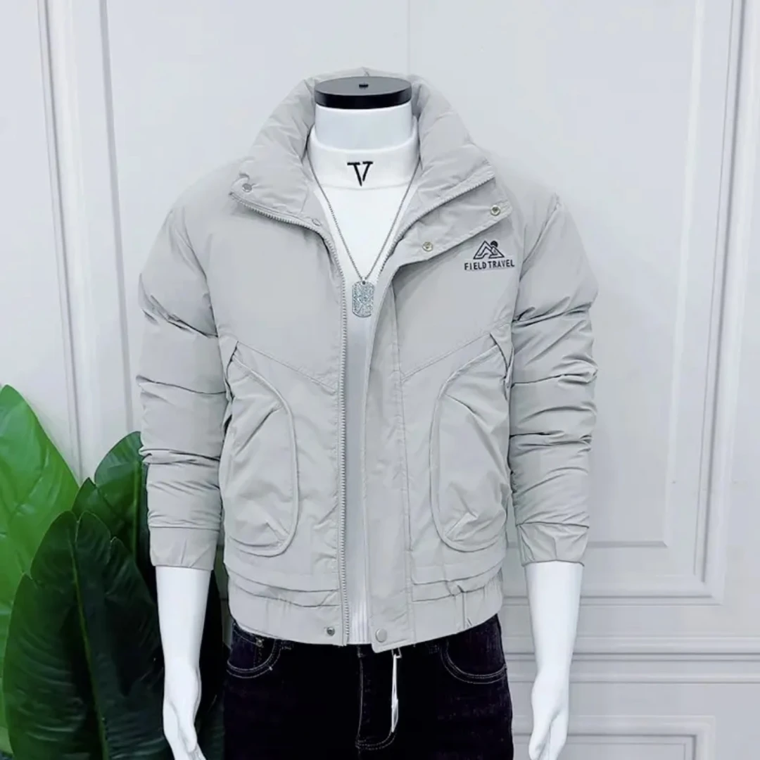 新款男士时尚修身显瘦百搭洋气棉服外套时尚保暖潮流男装棉服外套