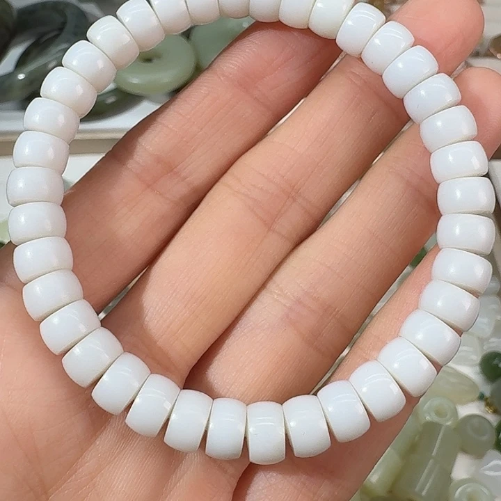 和田玉未镶嵌手链8.5