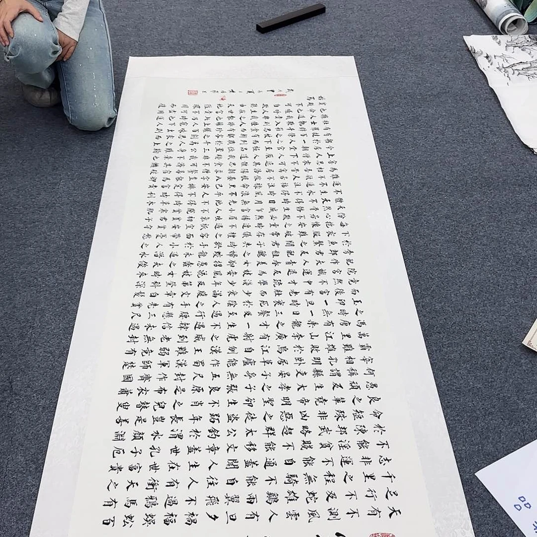 国画作品小姐姐放漏中