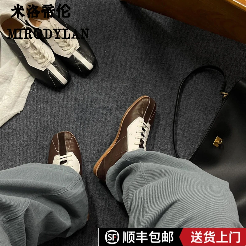 休闲鞋通勤平底德训鞋男女同款经典复古板鞋软底情侣阿甘鞋子百搭
