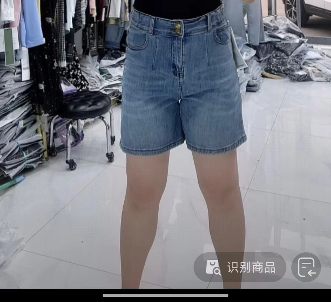 【新款现货】大码女裤牛仔短裤9717