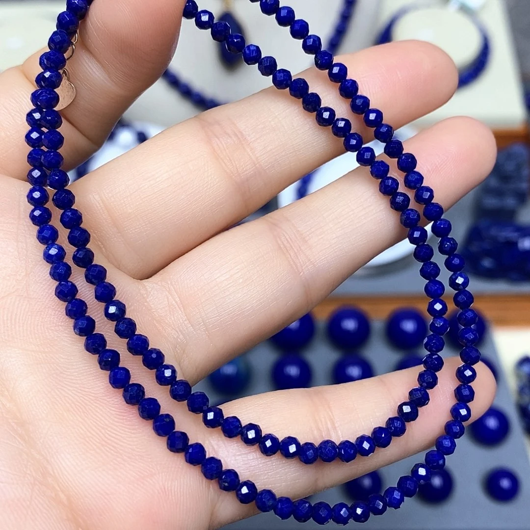 青金石未镶嵌颈饰