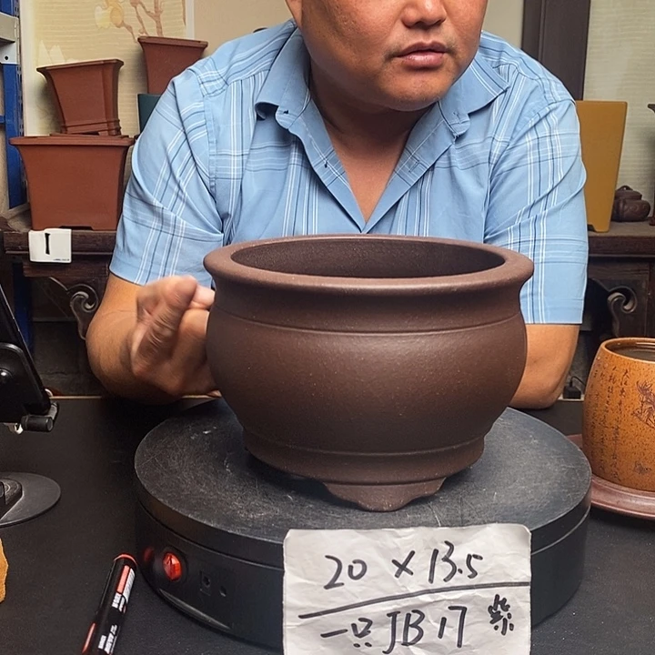 紫砂花盆货号一只JB17