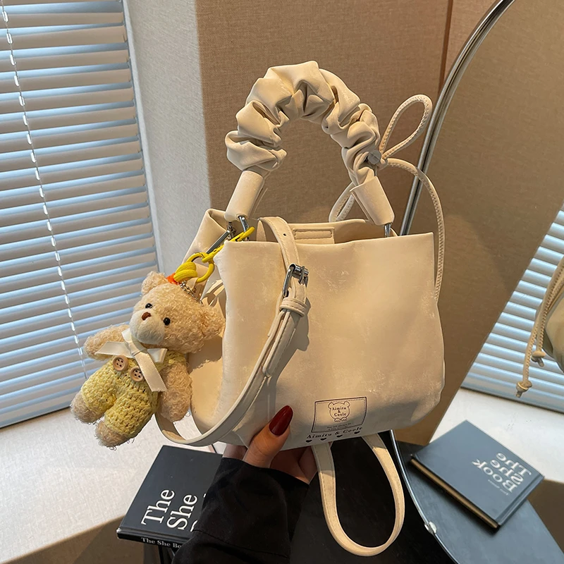 艾米兔女包2025新款休闲百搭时尚手提包潮流简约小众单肩斜挎包