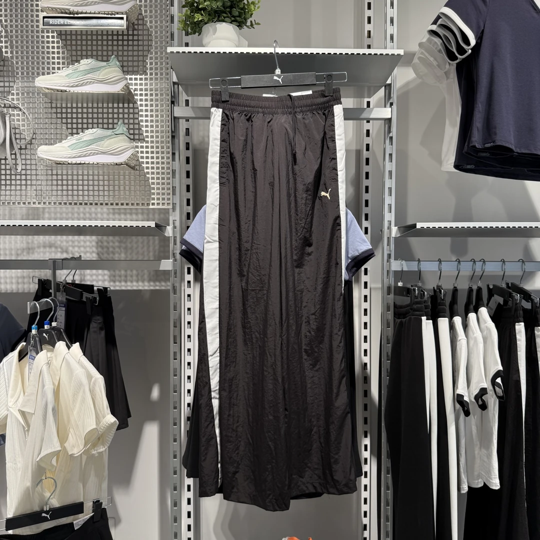 PUMA彪马直筒阔腿运动裤女25秋新款宽松透气梭织长裤 634780-01