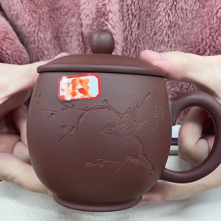 茶杯紫砂喜上眉梢龙蛋
