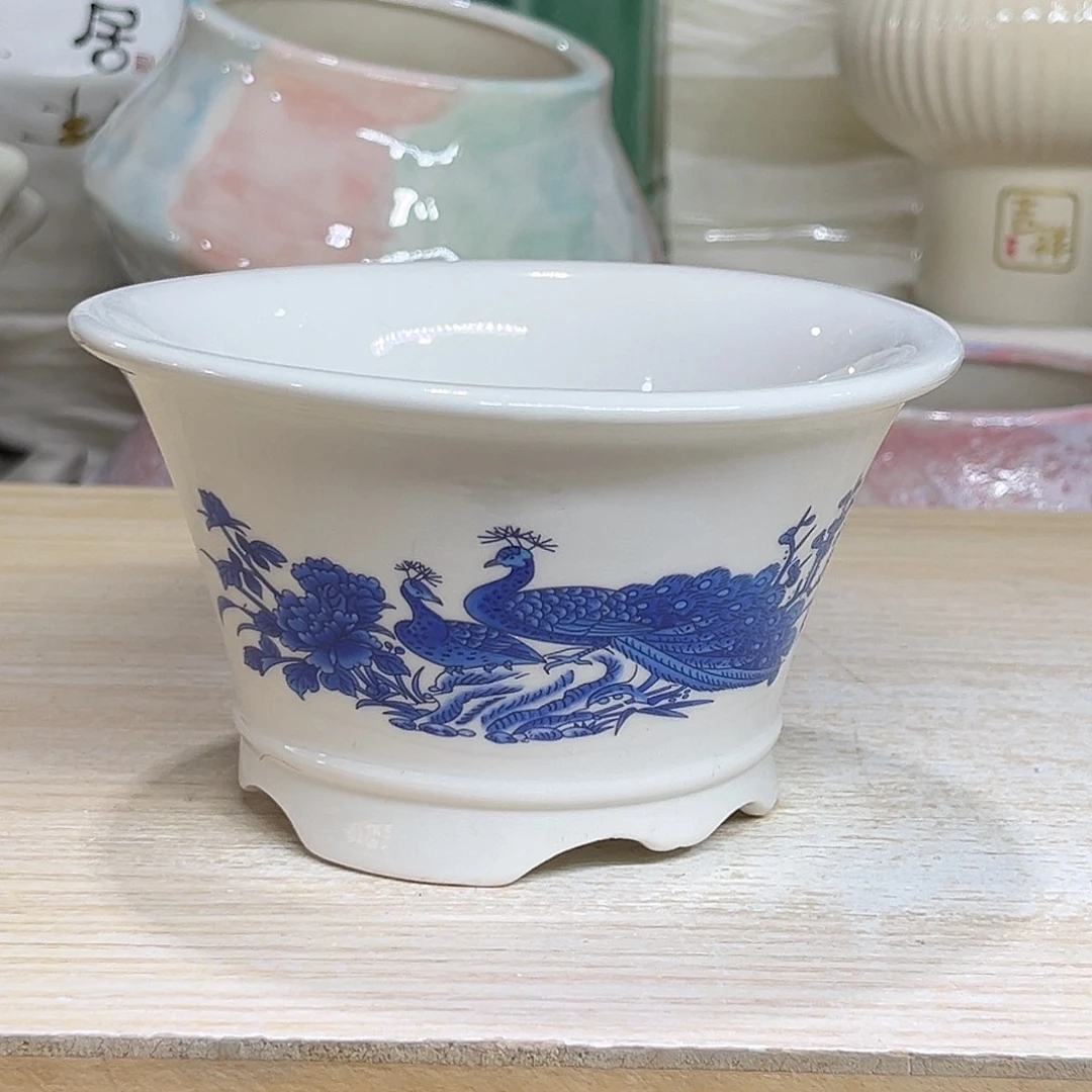 陶瓷绿植多肉微瑕花盆外口径：13*7.5