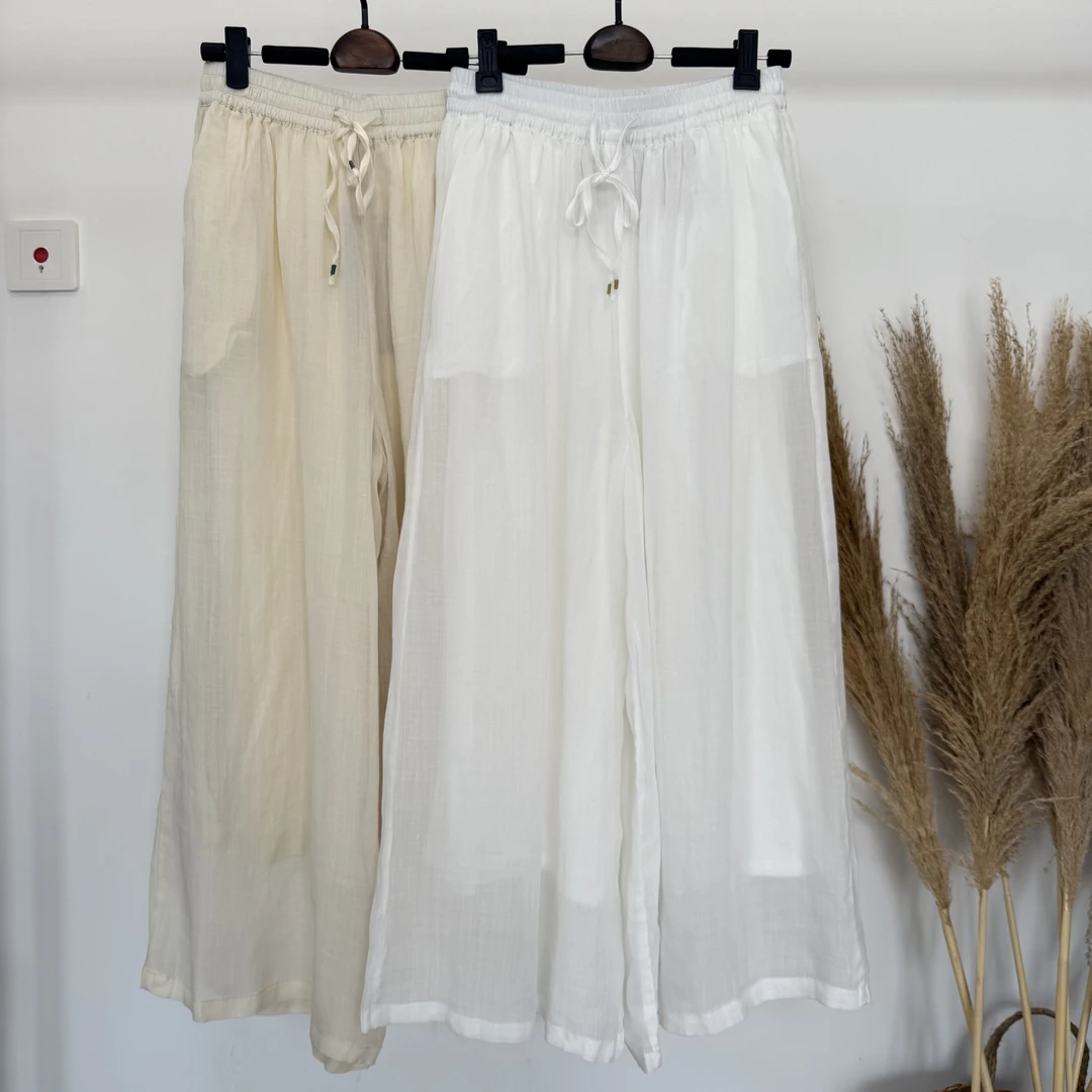 苎麻阔腿裤裙裤飘逸百搭（2色）