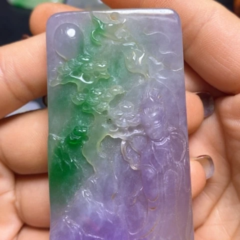 白玉菩提吊坠摆件