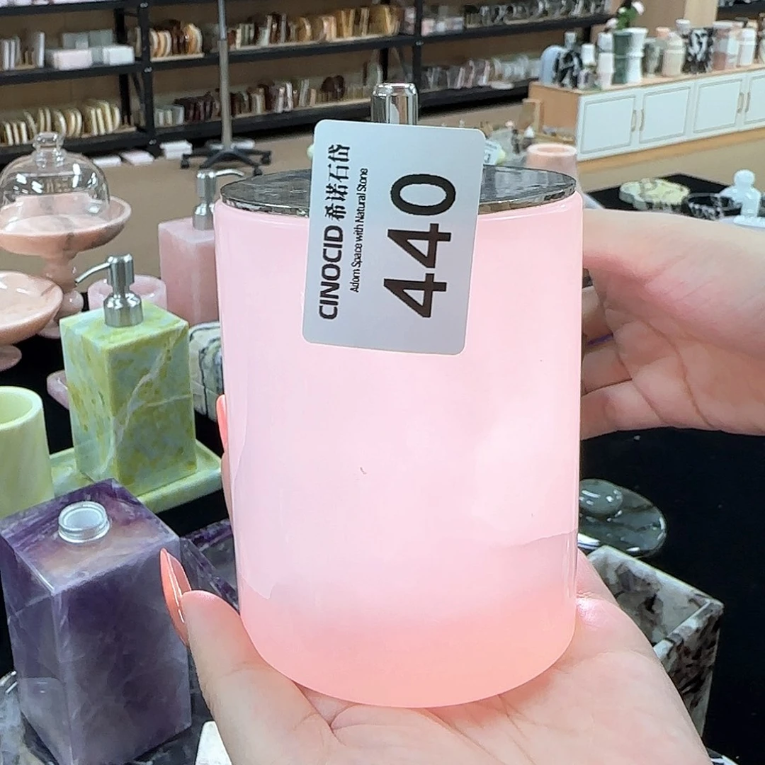 编号440粉玉棉签罐