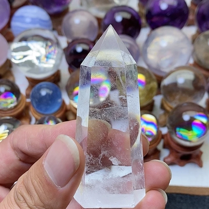 水晶白水晶柱子未镶嵌