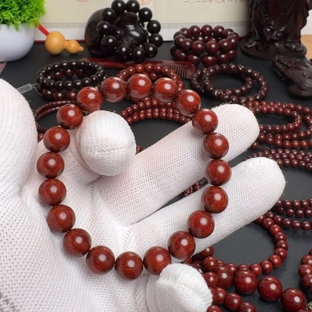 E***n手串/手链小叶紫檀1.0cm无胶无蜡20粒