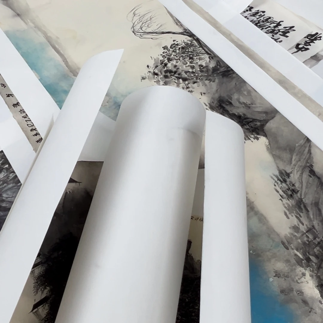 国画绘画作品多次