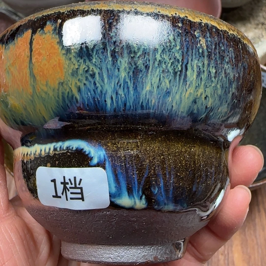 柴烧建盏茶盏茶杯789