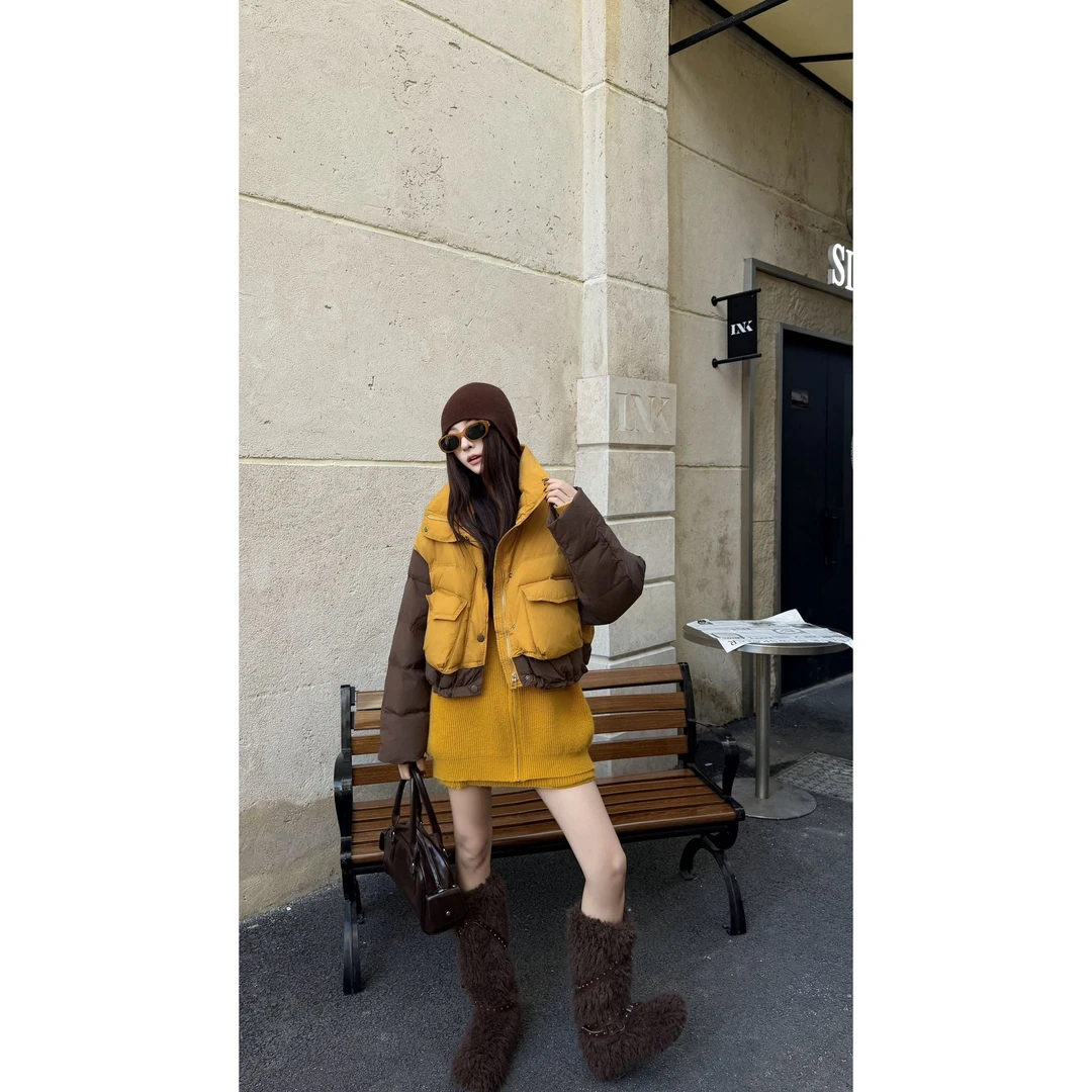 冬季新款羽绒服撞色时尚韩版羽绒服ZYD121