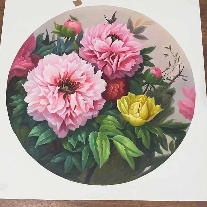 油画80*80手绘油画