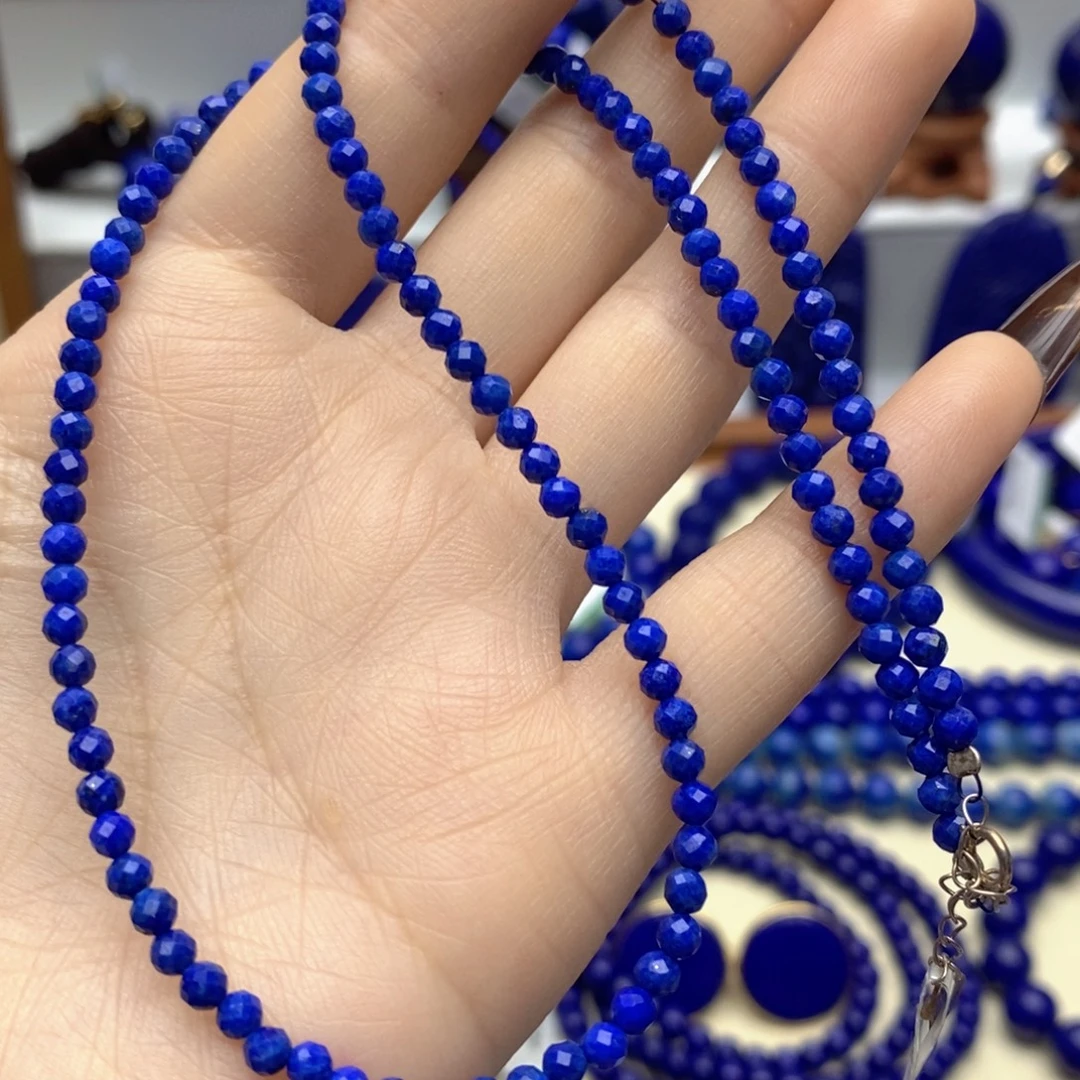 青金石未镶嵌颈饰