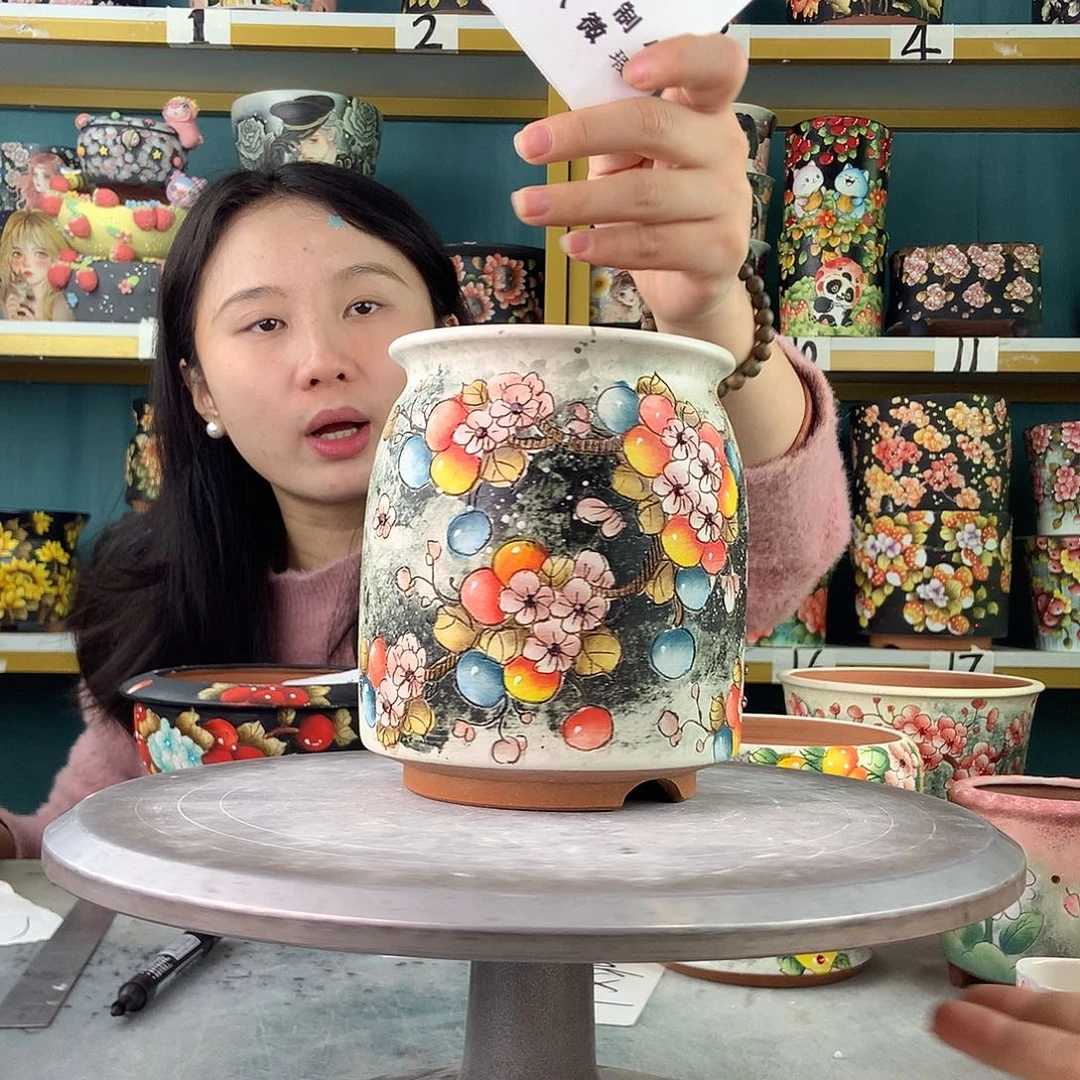 陶景德镇手工花盆29