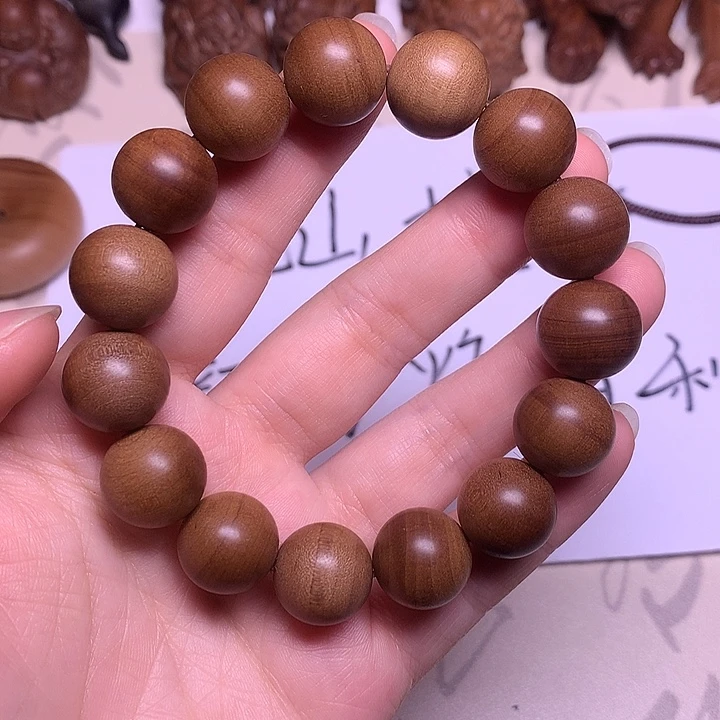 善***缘檀香木无事牌黑肉1.5单圈