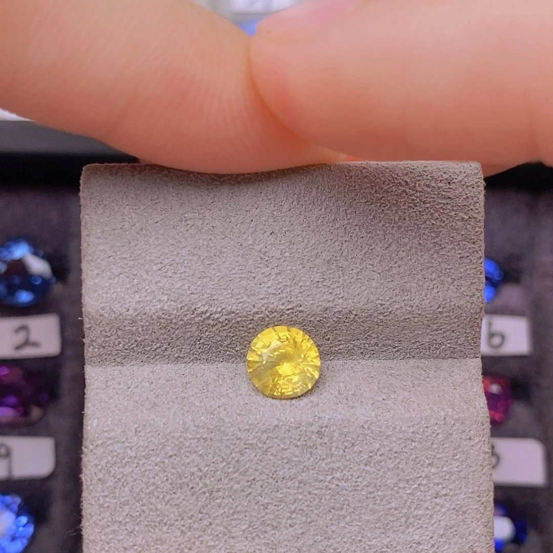 裸石蓝宝石CGRL证书VB金丝雀黄0.95ct/0163