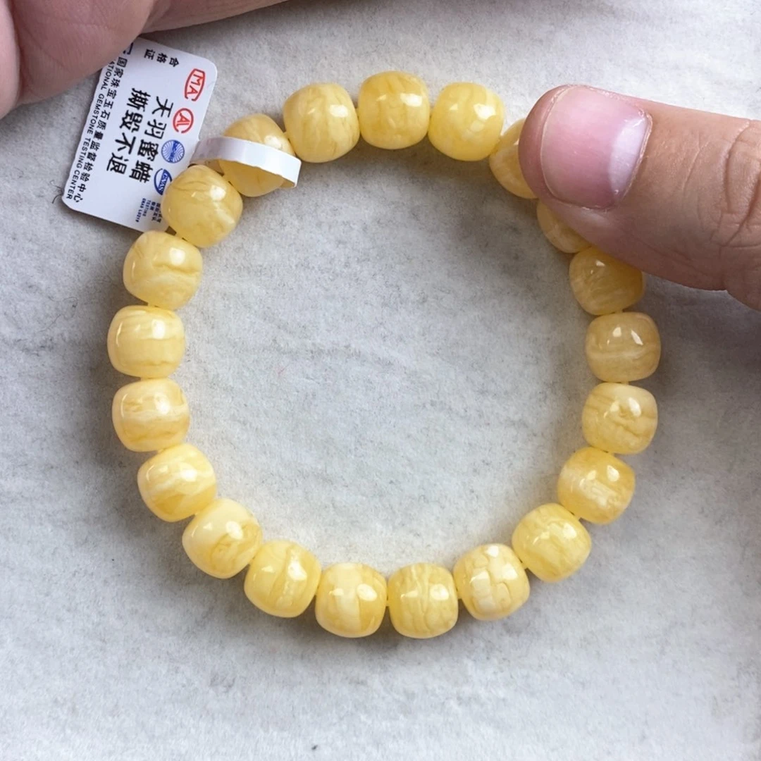 琥珀手链未镶嵌喜****趣蜜蜡