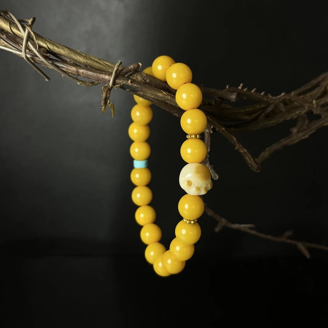 S-0304 黄色菩提根手串【单圈】 无礼盒