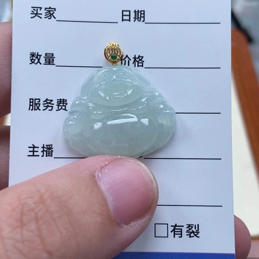 翡翠未镶嵌颈饰佛公吊坠