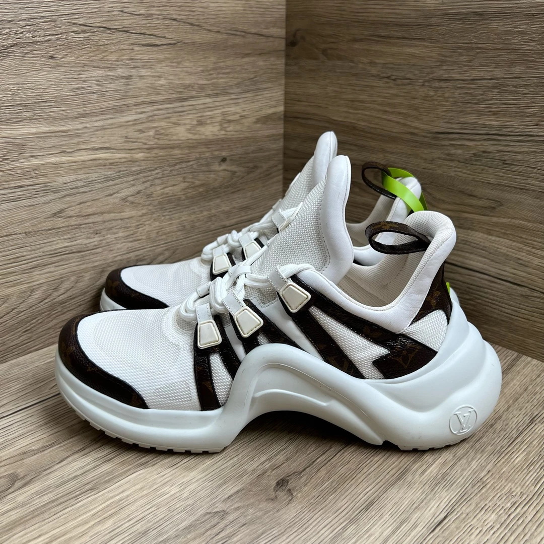 99新 LouisVuitton/路易威登 Archlight 白棕拱桥鞋 42码