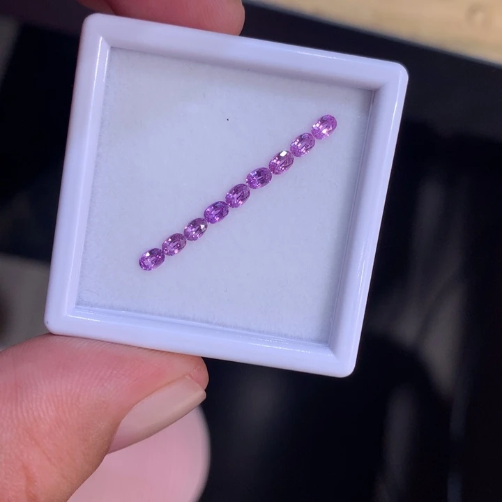 裸石彩色蓝宝石裸石9粒