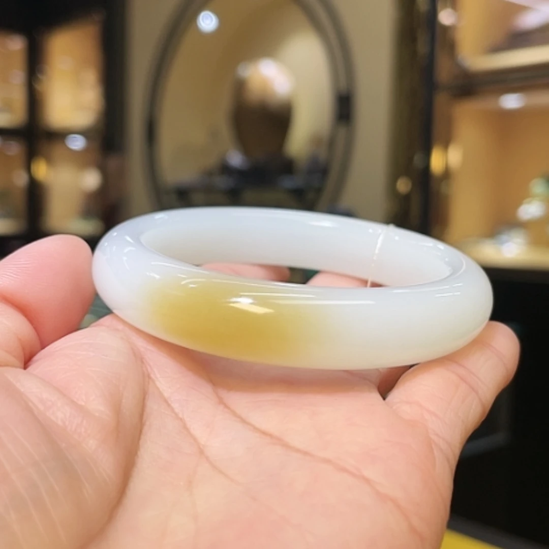 【闪购商品】和田玉手镯未镶嵌56.5#58.8g