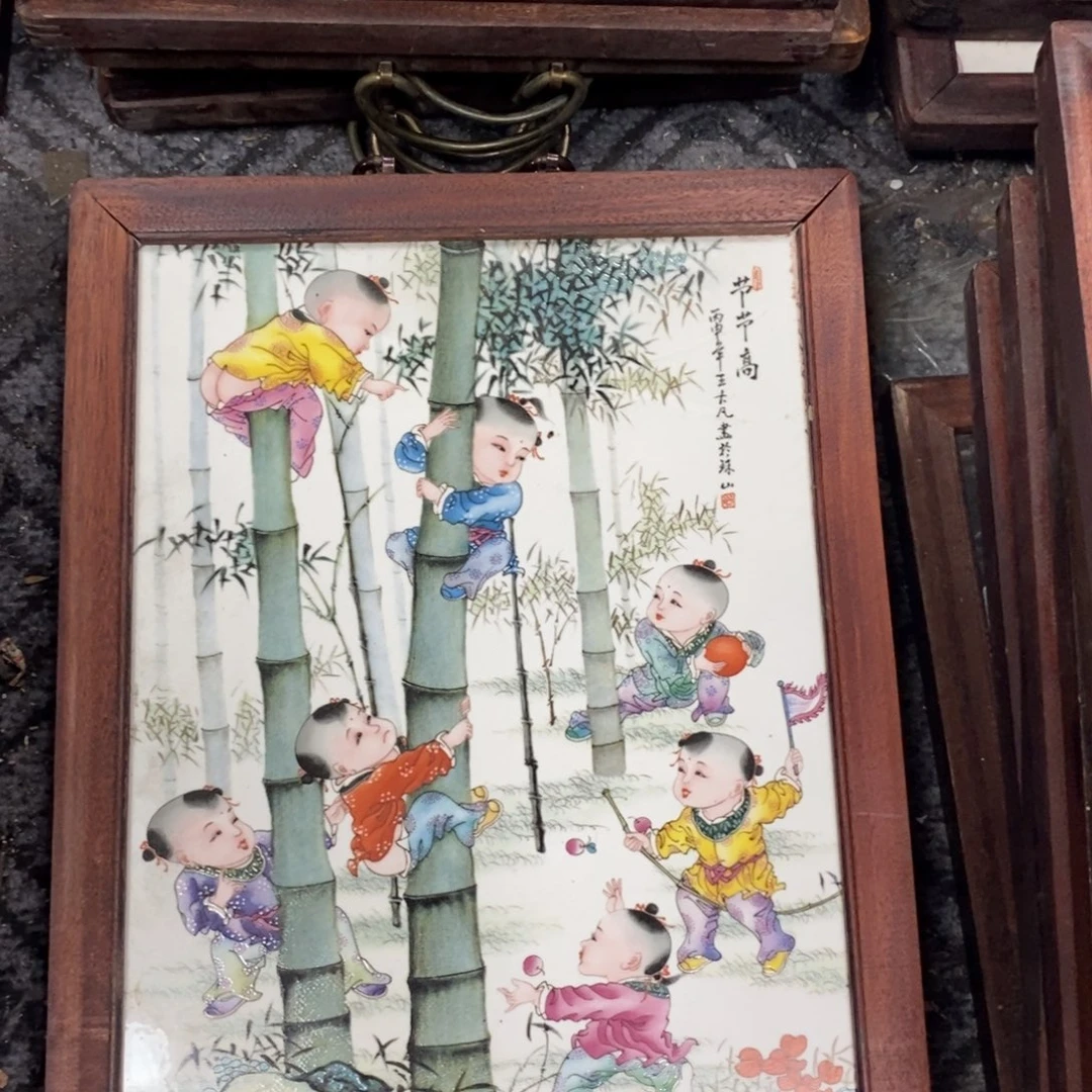 瓷片37*28厘米景德镇瓷板画柴窑烧制