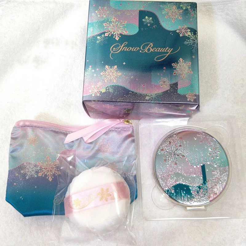 日本心机粉饼蜜粉套装资生堂限定雪花晚安粉定妆控油大白饼持久