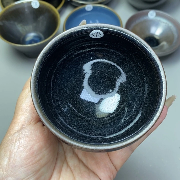 茶盏建窑建盏磨底柴烧主人杯微瑕