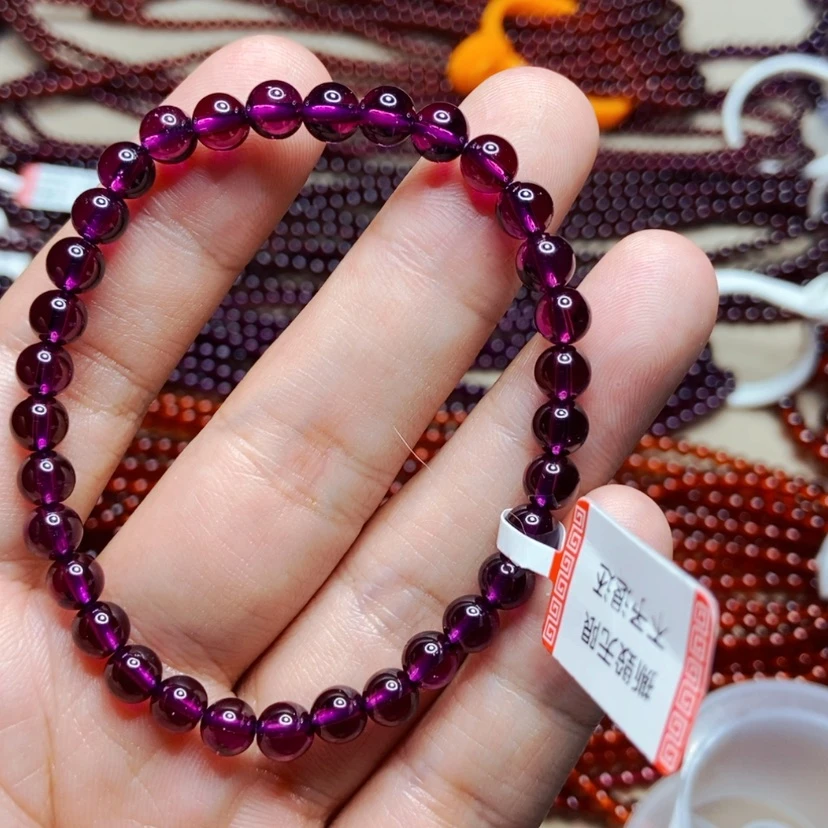 【闪购商品】未镶嵌手链石榴石（紫牙乌）