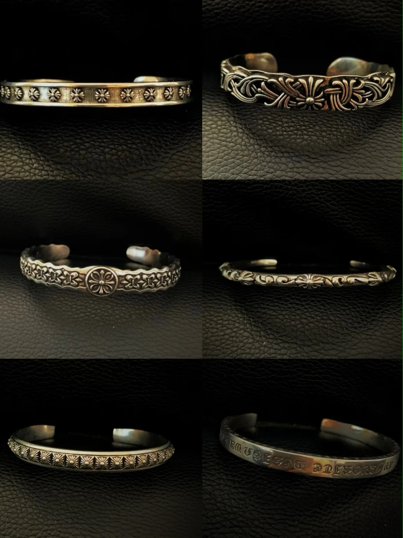 铜合金手镯 经典饰品轻奢【梵】手镯复古百搭时尚小众做旧欧美简约