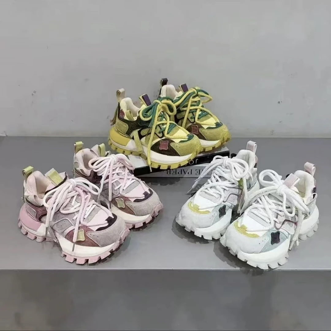 人手必入！山茶花恋人2025春季新款厚底增高百搭时尚阿甘休闲鞋